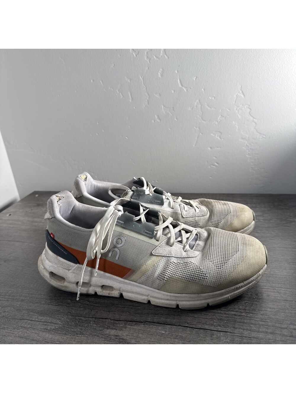 On Cloud Running Cloudrift Shoes Running Comfort Undyed White Flame Men’s 10